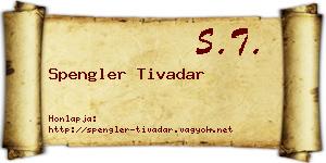 Spengler Tivadar névjegykártya